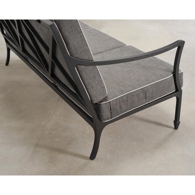 McKinnon and Harris Beaufort Aluminum Three-Seat Garden Sofa For Sale - Image 12 of 13