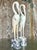Late 20th Century Vintage Boho Carved Wood Crane Statues - a Pair For Sale - Image 5 of 10