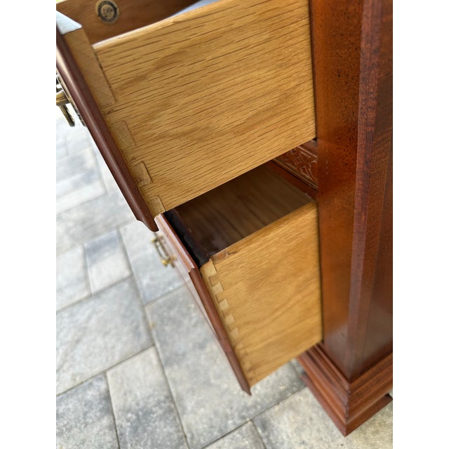 Vintage Stanley Furniture “Open Home” Mahogany Chippendale Style Nightstand For Sale In Orlando - Image 6 of 12