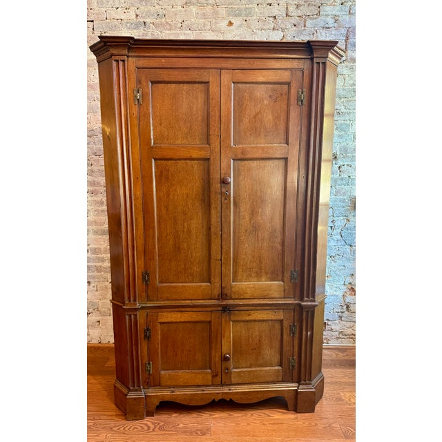 Beautiful One Piece Corner Cupboard 19th Century Southern , Mid Atlantic walnut Corner Cupboard. Great for storage in any...