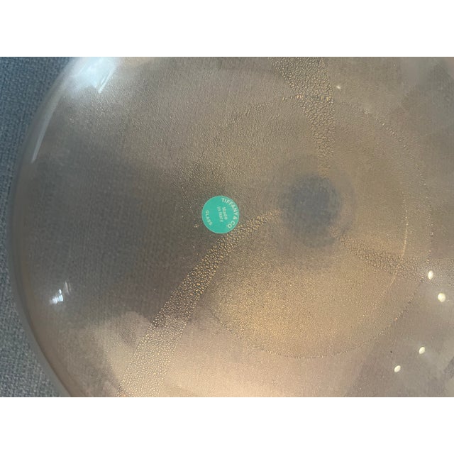 1980’s Elsa Peretti for Tiffany & Co. Murano Glass Plate 24 Kt Gold, Archimede Seguso For Sale In Tampa - Image 6 of 8