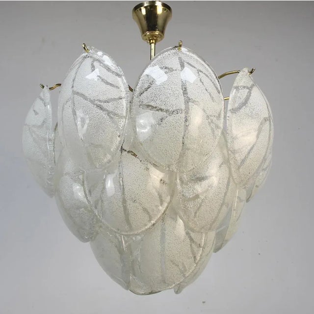 Murano Crystal Leaf Lamp, 1970s For Sale - Image 7 of 7