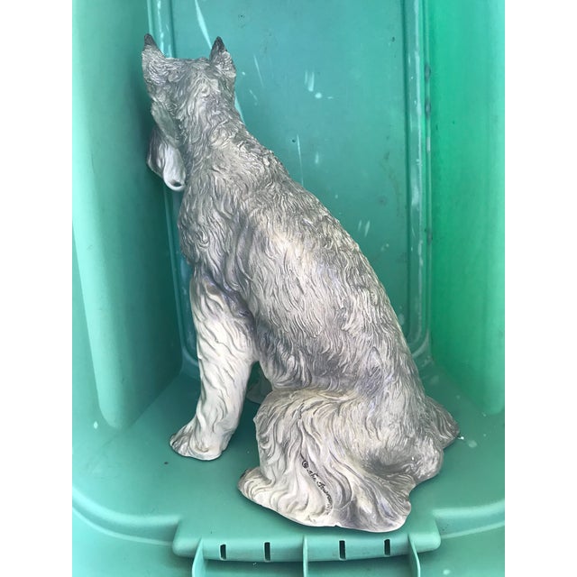 Large Schnauzer Dog Statue Chairish