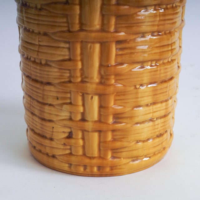 1970s Large Vase in Yellow Ceramic, 1970s For Sale - Image 5 of 7