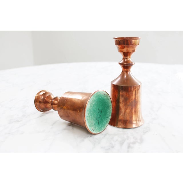 1960s Danish Copper Candlesticks from Boyes Metalkunst, 1960s, Set of 2 For Sale - Image 5 of 7