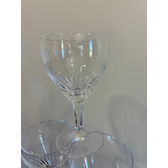 A beautiful set of vintage Josair Germany crystal water glasses featuring elegant proportions and classic European...