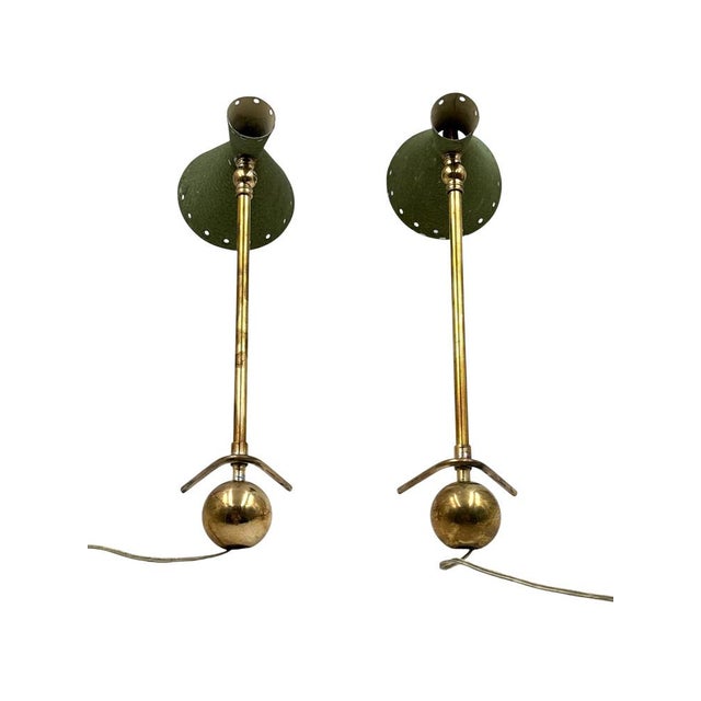 Mid-Century Table Lamps attributed to Stilnovo, Milano, Italy, 1950s, Set of 2 For Sale - Image 6 of 13