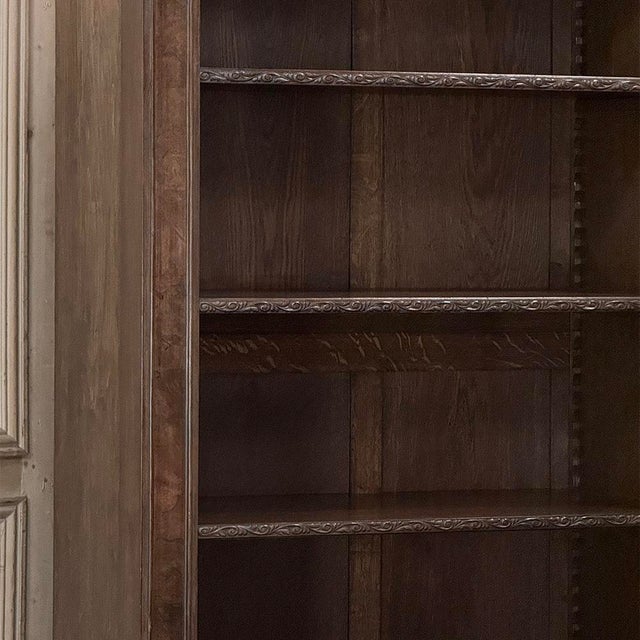 Burnt Umber Antique Dutch Neoclassical Walnut Open Bookcase For Sale - Image 8 of 18