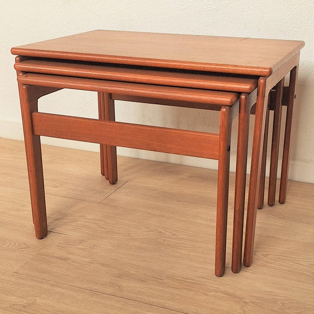 Mid-Century Danish Teak Nesting Tables from Trioh, 1970, Set of 3 For Sale - Image 13 of 13