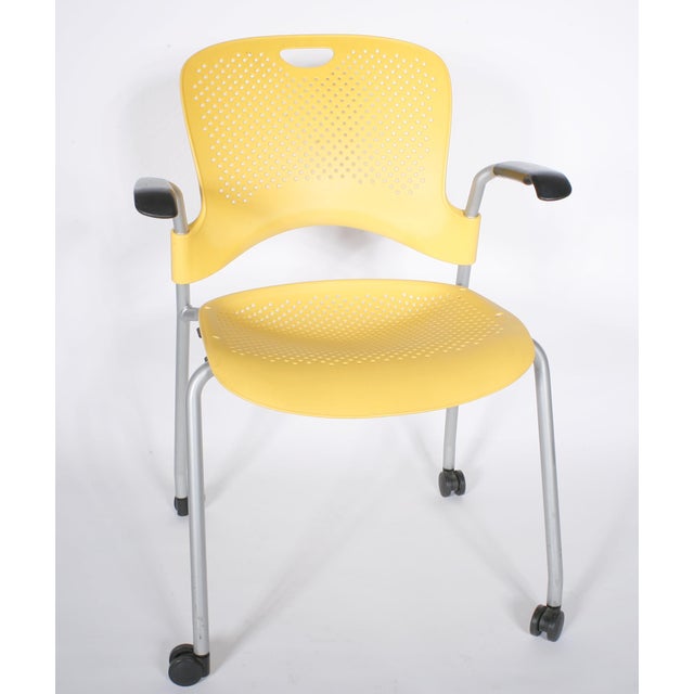 Herman Miller Caper Yellow Chairs Set of 8 Chairish
