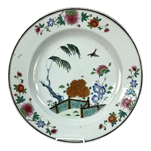 Large Chinese Export Qing Famille Rose Porcelain Charger