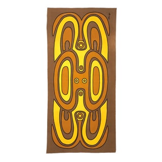 Mid-Century German Pop Art Screen Printed Wall Hanging by Traute Sänger, 1970s For Sale