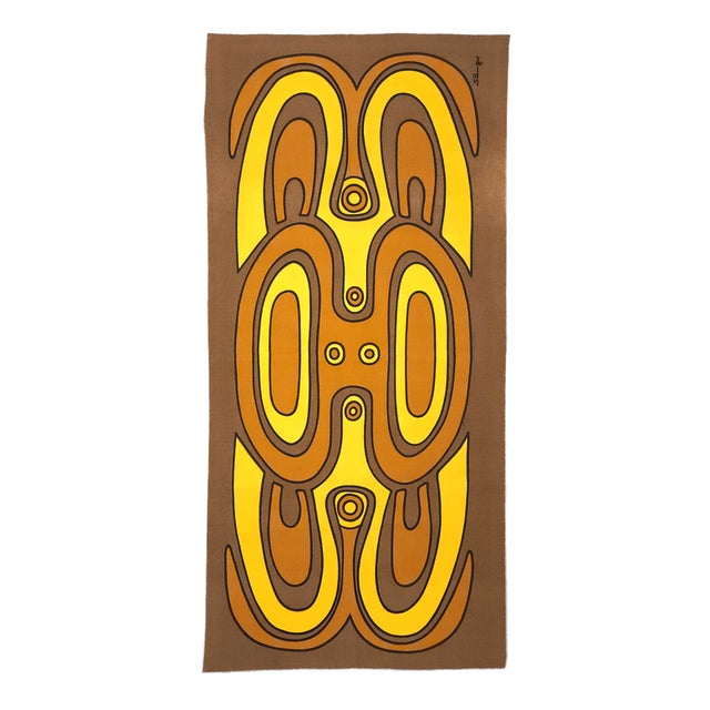 Mid-Century German Pop Art Screen Printed Wall Hanging by Traute Sänger, 1970s For Sale
