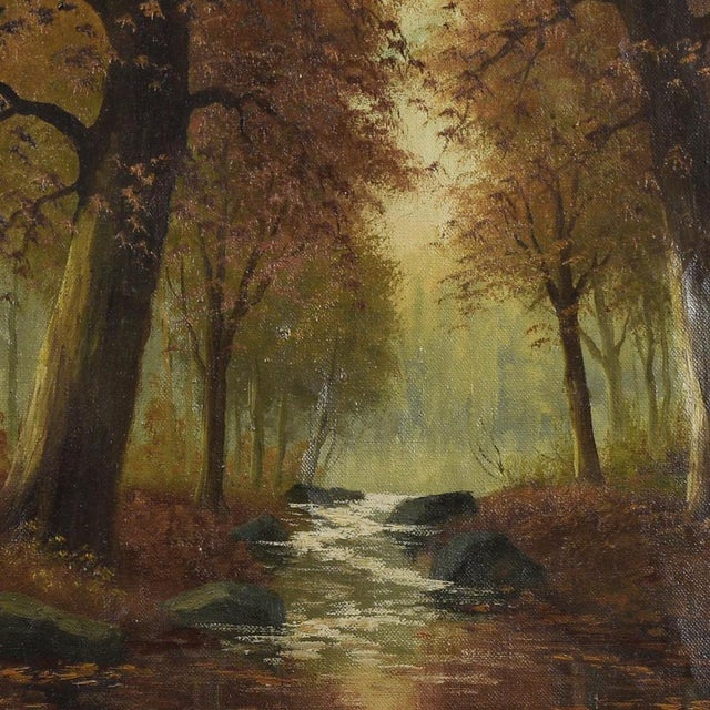 Undergrowth Scene, Oil on Canvas, Late 1800s-Early 1900s, Framed For Sale - Image 4 of 8