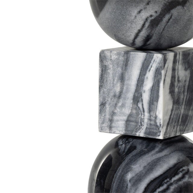 Neda End Table - Ebony Marble