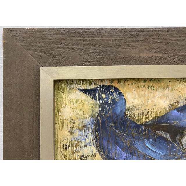 1970s Gilbert Stone "Blackbirds Aren't Black" Original Oil Painting C.1970 For Sale - Image 5 of 8