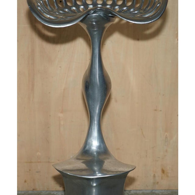 Gold Space Age Mercury High Kitchen Bar Stools in Aluminium by Philip Watts, Set of 4 For Sale - Image 8 of 18