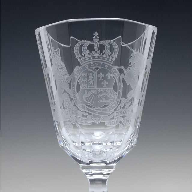 Limited Addition 250 Year Engraved Commemorative Glass Goblet with Lid from Villeroy & Boch, 1998 For Sale - Image 3 of 13