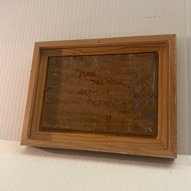 A 20th-Century French Oil Painting With Inscribed Text and Monogram. For Sale - Image 11 of 12