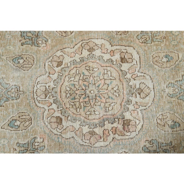 1970s Vintage Persian Handmade Wool Cotton Orange Area Rug For Sale In San Francisco - Image 6 of 11