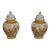 Pair Yellow Chinoiserie Decorated Lidded Ginger Jars For Sale