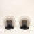 Black Vintage Italian Table Lamps in the style of Bruno Gecchelin for Skipper and Pollux, 1980s, Set of 2 For Sale - Image 8 of 8