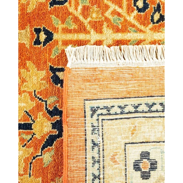 2000 - 2009 Eclectic, One-of-a-Kind Hand-Knotted Area Rug in Orange, 9' 3" x 11' 10" For Sale - Image 5 of 8
