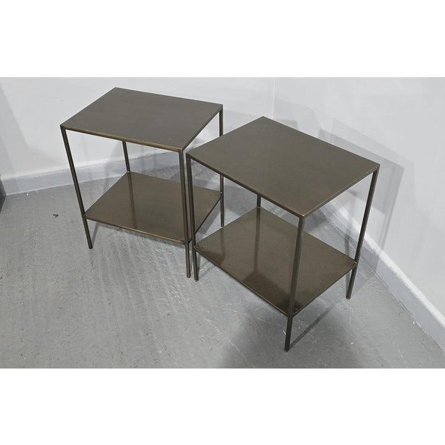 Brown French Bronzed Side Tables, 1930, Set of 2 For Sale - Image 8 of 10