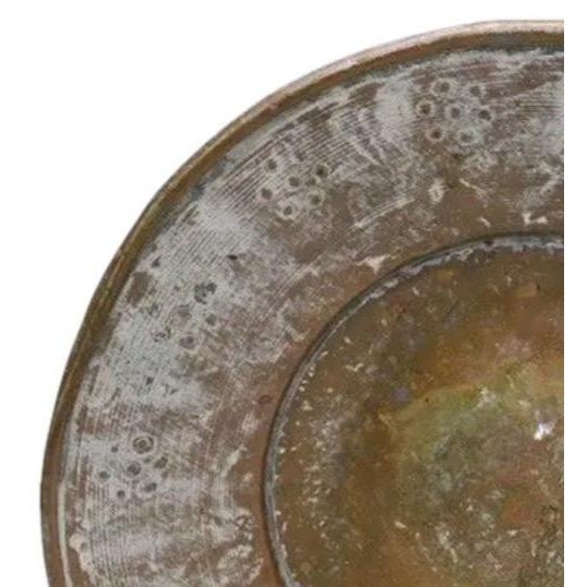 19th Century Antique 19th Century Ottoman Tinned Copper Hand-Hammered Bowl 13 Inches For Sale - Image 5 of 8