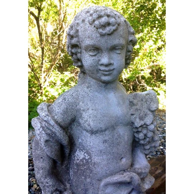 Concrete Cast Stone Cherub Statue Chairish