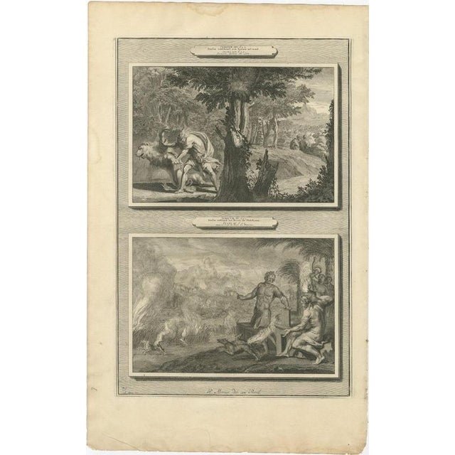 Baroque Pieter Mortier, Samson Kills the Lion and Burns the Philistines' Corn, 1700, Engraving For Sale - Image 3 of 12
