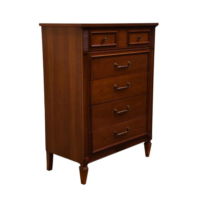 DIXIE FURNITURE Solid Pecan Italian Neoclassical Tuscan Style 34″ Chest of Drawers 260-7 48" High 34.25" Wide 18.5" Deep...