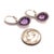 Natural Amethyst Diamond Earrings 14k Gold 4.25 Tcw Certified For Sale In New York - Image 6 of 11