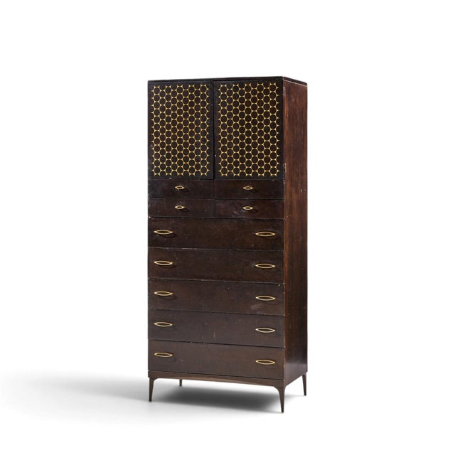 Mid-Century Modern Heywood Wakefield Contessa Mid Century Armoire For Sale - Image 3 of 9