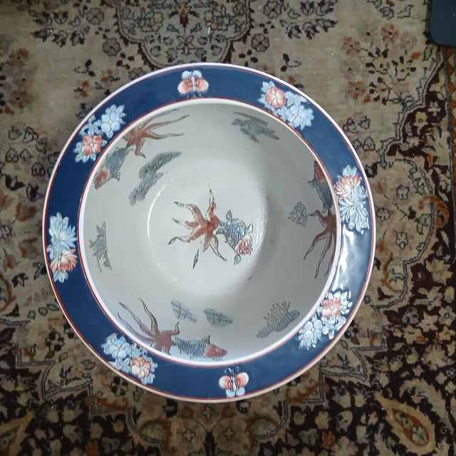 Chinese Early 20th Century Share Magnificent Hand-Painted Chinese Jardinière For Sale - Image 3 of 6