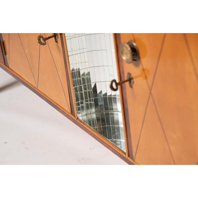 Art Deco Walnut and Maple Sideboard with Handles, 1940 For Sale - Image 9 of 14