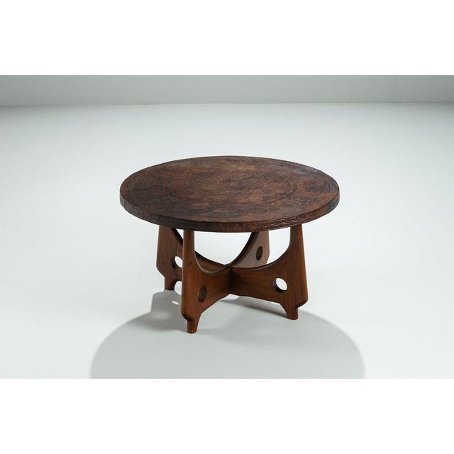 Ecuadorian Round Coffee Table by Angel Pazmino, 1960 For Sale - Image 4 of 13