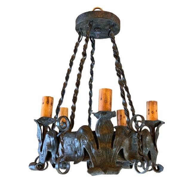 This is such a fun fixture with amazing forged iron detail. Perfect entry piece, bar, kitchen, so many places. From...