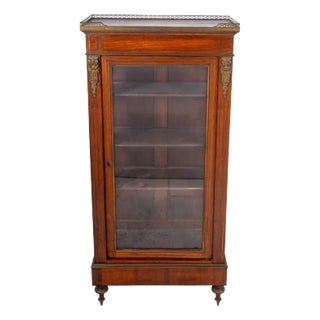 Louis XVI Style Kingwood and Brass Inlay Vitrine For Sale