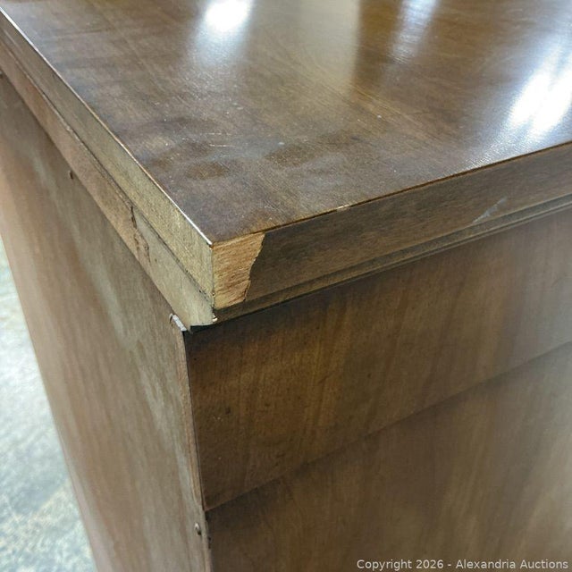 1970s Drexel Flip Down Walnut Secretary Desk For Sale - Image 12 of 13