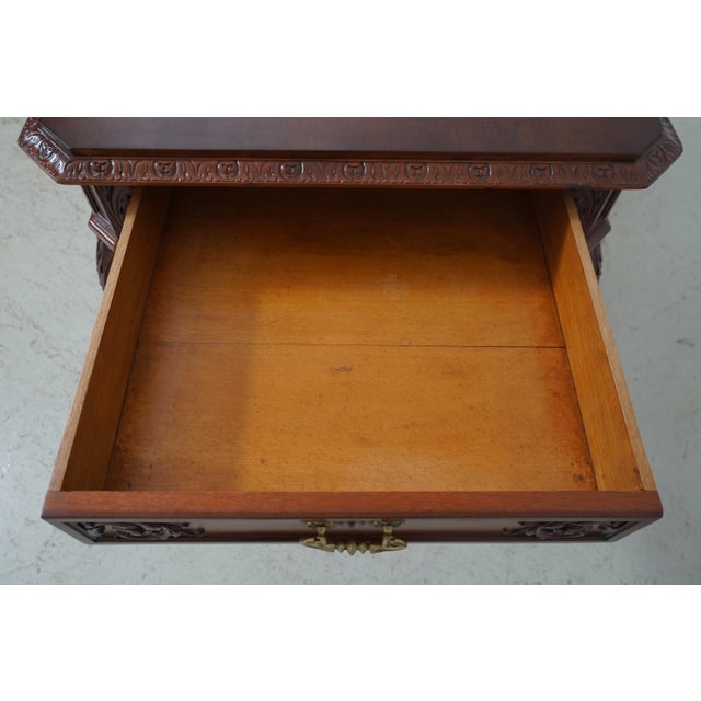 Herter Brothers Herter Brothers Victorian Restored Carved Library Desk For Sale - Image 4 of 18