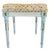 Mid 20th Century French Louis XVI Style Blue Painted Footstools With Brass Accents & Polka Dot Cut Velvet - A Pair For Sale - Image 13 of 18