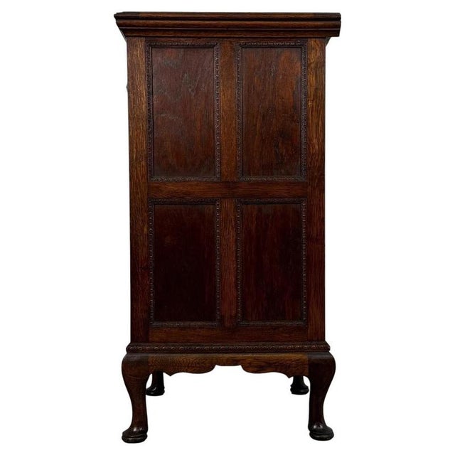 Antique English Oak Cabinet, 1900s For Sale - Image 11 of 13