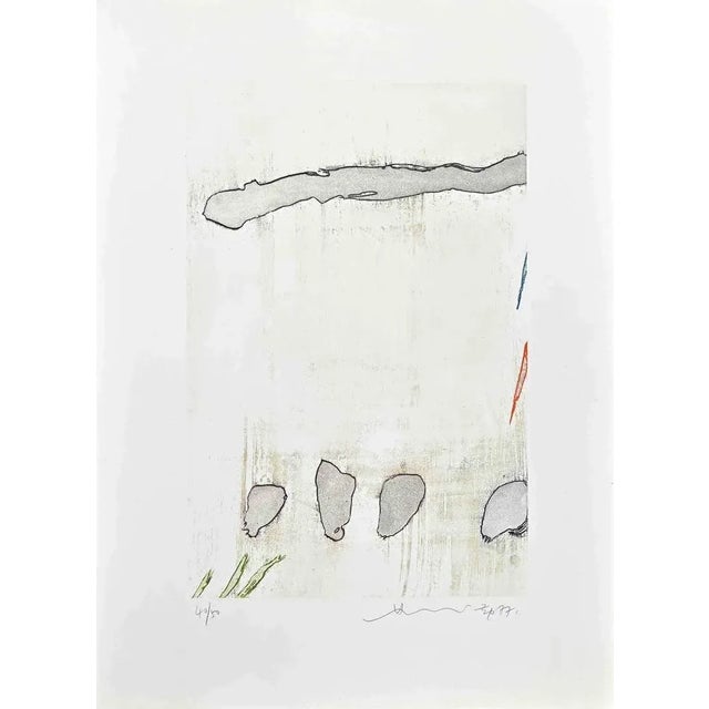 Hsiao Chin, Abstract Composition, Original Etching, 1977 For Sale - Image 3 of 3