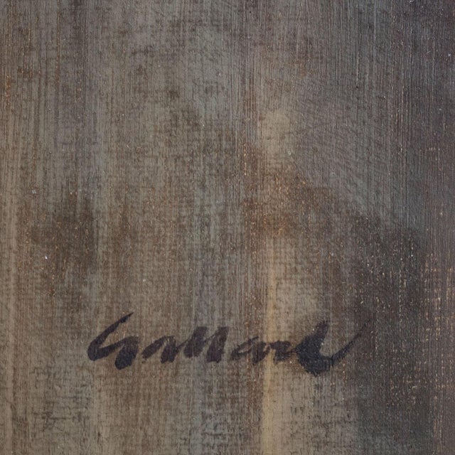 Unknown, Girl Playing Recorder Signed, 1960s, Oil on Canvas For Sale - Image 8 of 10