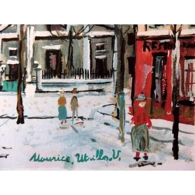 L'Eglise Saint Pierre de Montmartre - Pochoir 1950 For Sale - Image 4 of 5