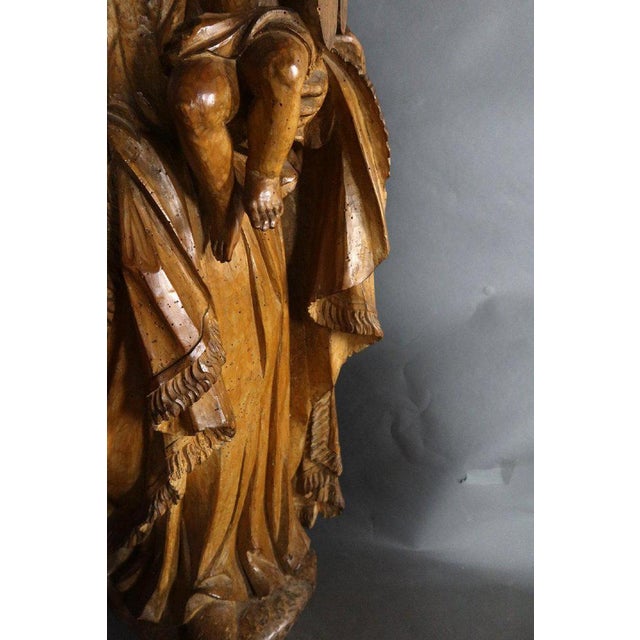 Virgin and Child, 1700s, Walnut For Sale - Image 11 of 13