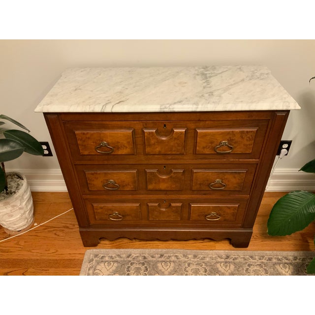 Antique Marble Top Storage Chest Or Sideboard Chairish