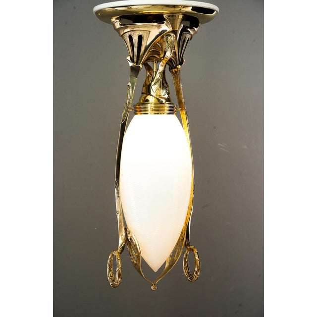 1920s Vintage Art Deco Ceiling Lamp, 1920s For Sale - Image 5 of 16