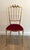 1940s Italian Brass Chiavari Chair and Stool, Seats Covered in Red Velvet- 2 Pieces For Sale - Image 10 of 12